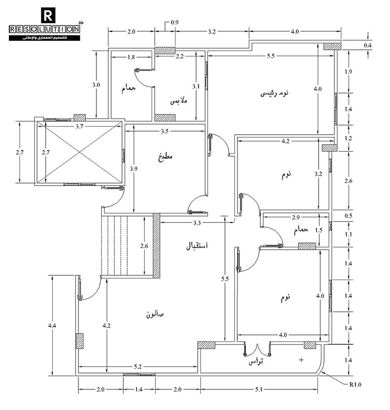 رسم مخطط منزل 2D Floor Plan