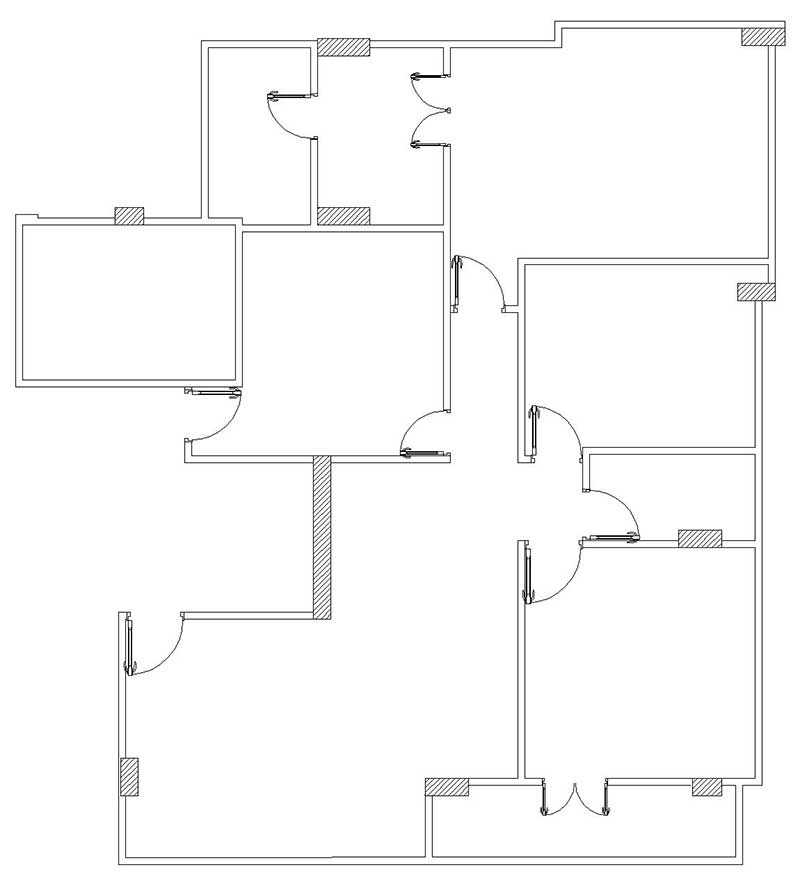 رسم مخطط منزل - مرحلة الأبواب